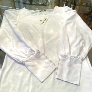 Ladies long sleeve pull over top